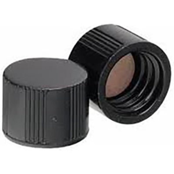 Cp Lab Safety. Wheaton® 8-425 Black Phenolic Caps, PTFE Liner, Case of 200 W240406